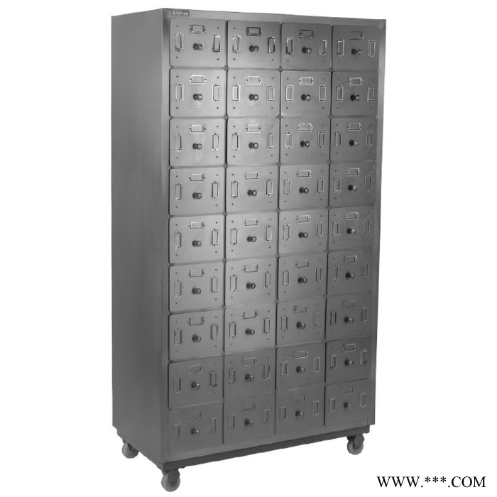 不锈钢36斗中药柜 不锈钢中药柜 实木中药柜和不锈钢中药柜图2