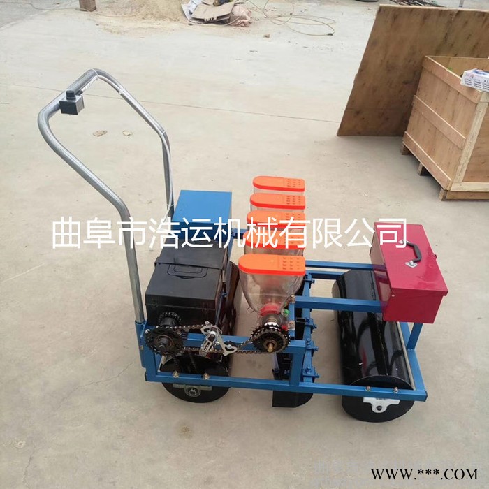 曲阜浩运生产农用柴胡白芷播种机 手推式1-6行人力小型大葱萝卜精播机图5