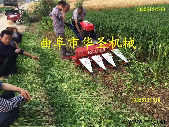 小型割晒机 一边倒板蓝根收割机 现货供应手推割晒机图7