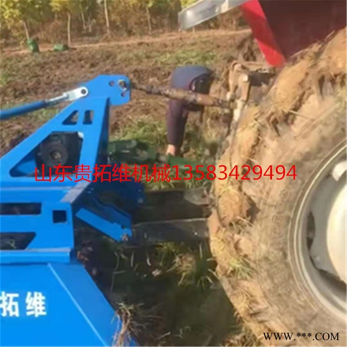 新型药材收获机 丹参党参地下根茎类药材收获机 可深挖不伤药挖药材机器 可定制各种型号药材收获机 板蓝根麦冬收获机图2