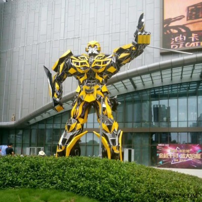 蜀鸿大型 大型机器人模型变形金刚大黄蜂户外金属模型摆件