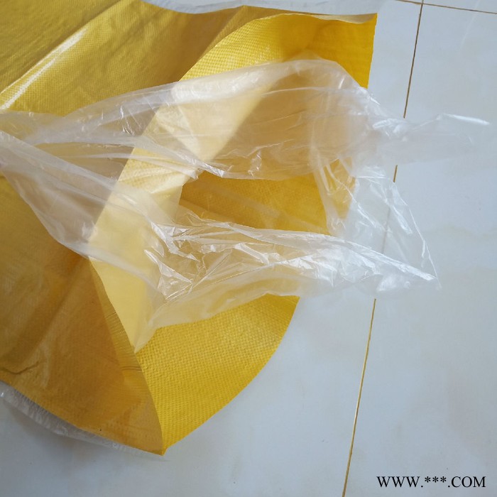 郑州化肥编织袋厂家 定制大黄袋 硫酸铵内膜编织包装袋图3