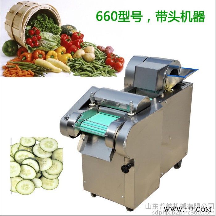 长乐全自动韭菜切段机 普航多功能蔬菜切丝切片机 660型山药切块机批发图5