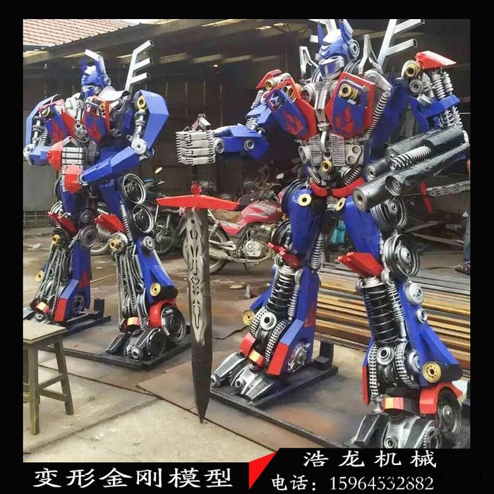 金属 机器人模型 大型变形金刚模型 擎天柱 5米6米10米大黄蜂模型厂家图2
