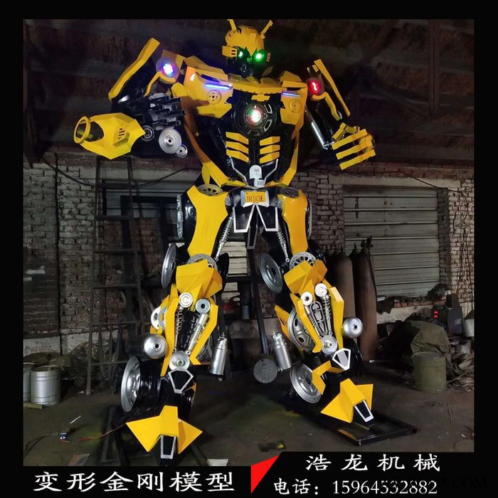 金属 机器人模型 大型变形金刚模型 擎天柱 5米6米10米大黄蜂模型厂家图7