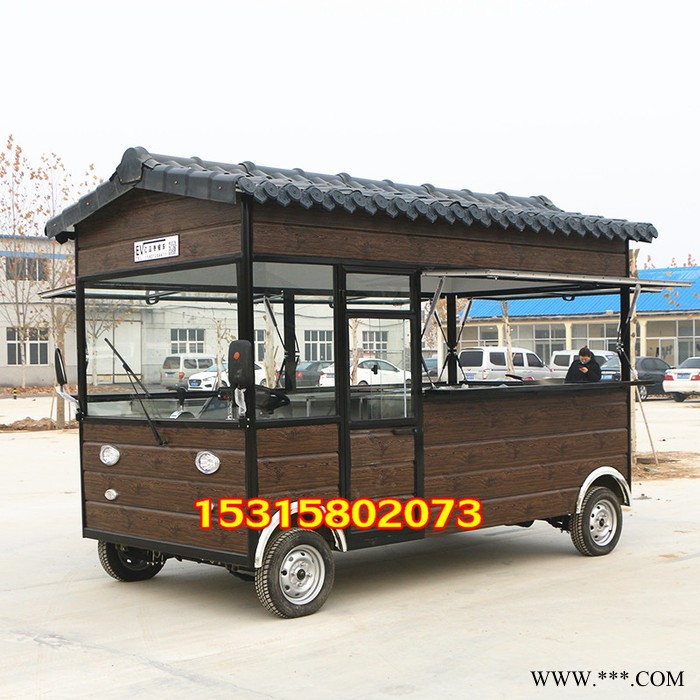 亿品香 木屋餐车 多功能小吃车 售货车 摊位车 柴胡包子车 来图定制 欢迎咨询图3