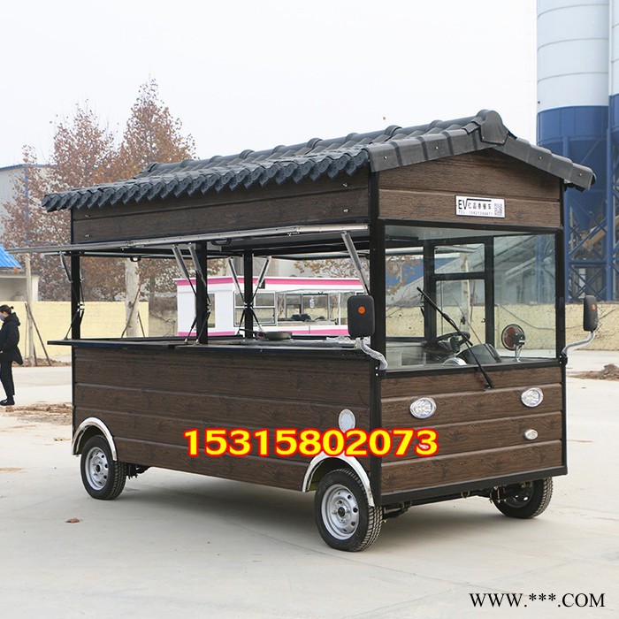 亿品香 木屋餐车 多功能小吃车 售货车 摊位车 柴胡包子车 来图定制 欢迎咨询图2
