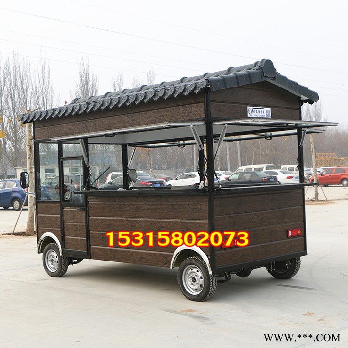 亿品香 木屋餐车 多功能小吃车 售货车 摊位车 柴胡包子车 来图定制 欢迎咨询图4
