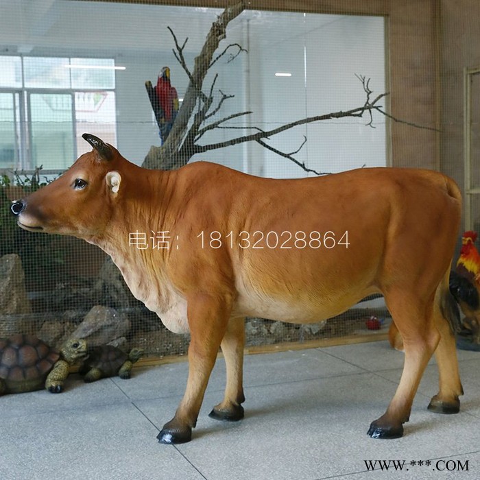 玻璃钢彩虹大黄牛  公园动物