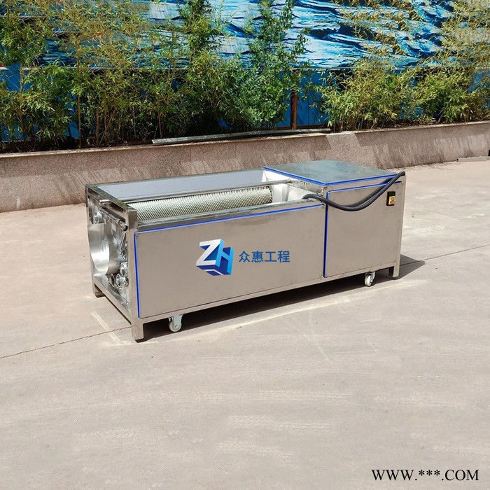 众惠800  生姜去泥清洗机  山药去泥清洗机  莲藕刷清洗机304不锈钢   大型图4