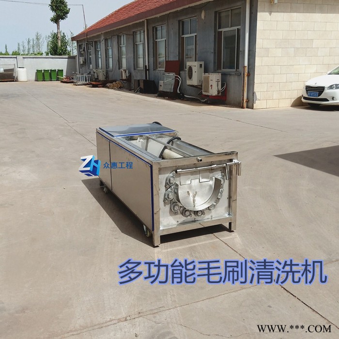 众惠800  生姜去泥清洗机  山药去泥清洗机  莲藕刷清洗机304不锈钢   大型图6