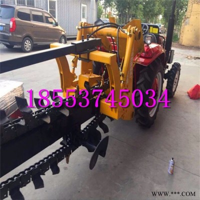 开深沟山药种植开沟机 多功能拖拉机带开沟扶垄机