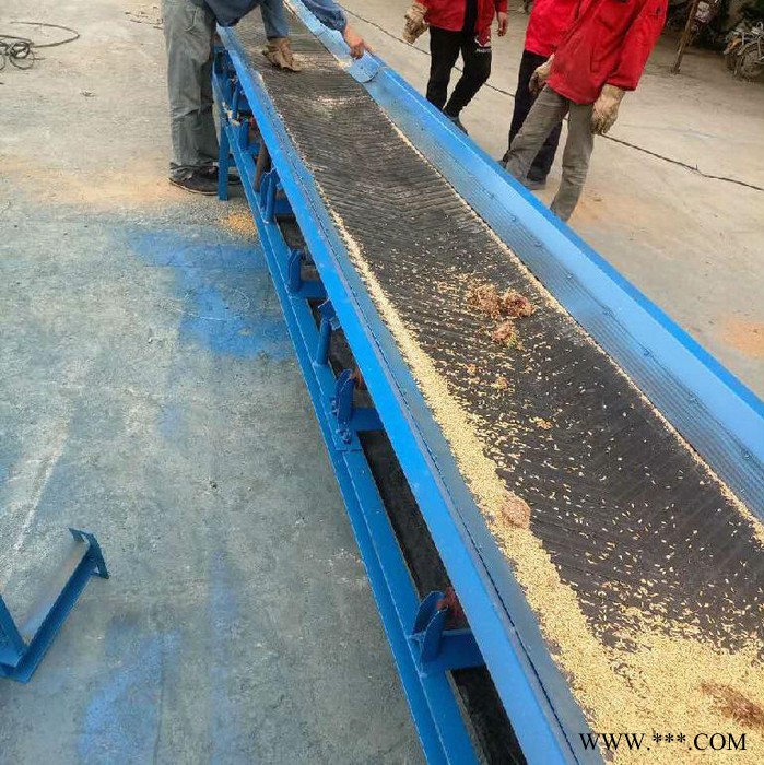 山药装车用皮带输送机 防滑爬坡运输机图8