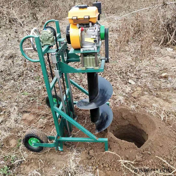 大马力挖坑机型号 启航汽油手提挖坑机 山药种植打眼机图3