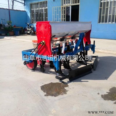 曲阜浩运机械工厂直销小颗粒种子专用大型施肥播种机 多行苜蓿柴胡药材种子精播机