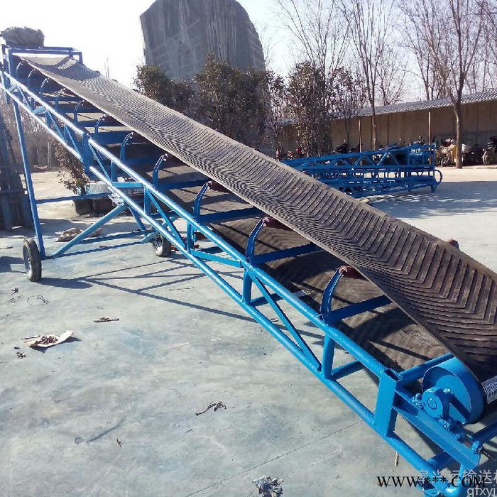 山药装车用传送机 大倾角爬坡升降皮带输送机图8