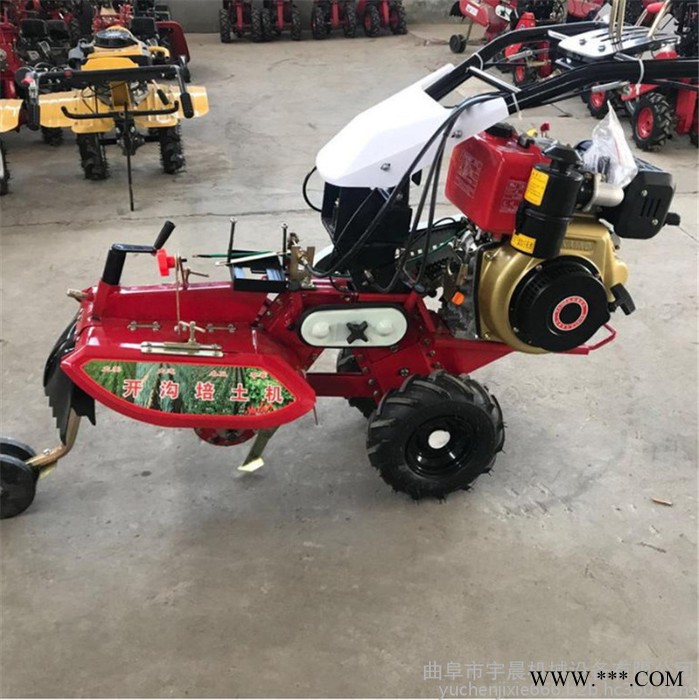 福建186柴油起垄机 宇晨山药种植开沟培土机 多功能犁地机哪有卖图3