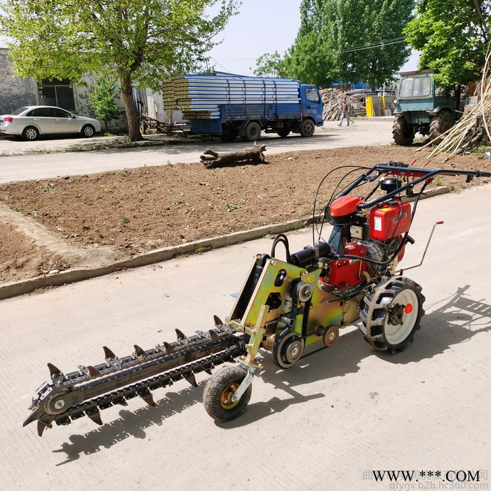 宇润牌柴油自走式链条开沟机 光缆埋线开沟机 山药开沟机图2