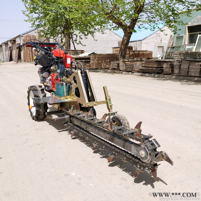 宇润牌柴油自走式链条开沟机 光缆埋线开沟机 山药开沟机图4