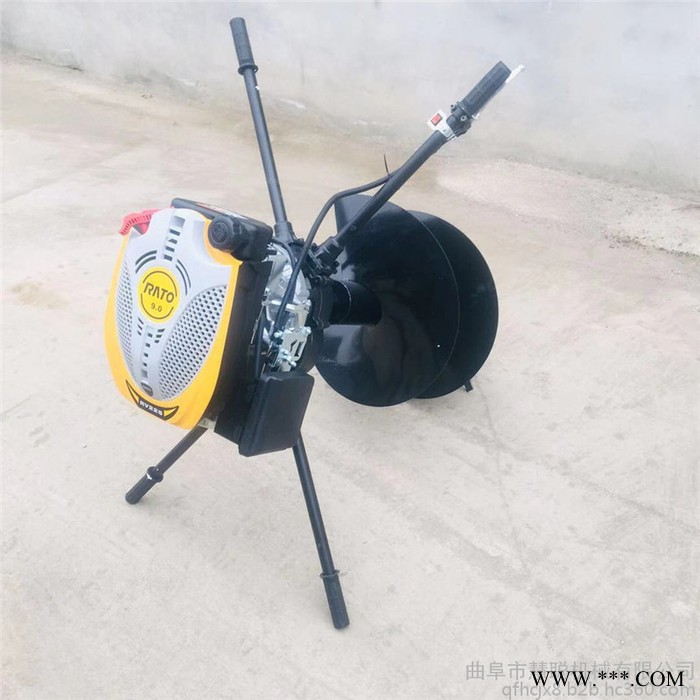 小直径打眼机 山药种植打眼机 慧聪牌汽油打坑机批发图3