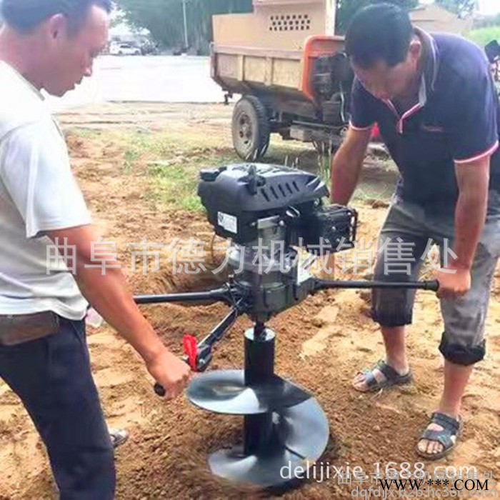 大棚埋桩立柱可用旋坑机 便携小型旋坑打窝机 山药种植打孔机图2