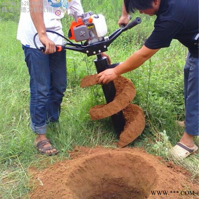 大棚埋桩立柱可用旋坑机 便携小型旋坑打窝机 山药种植打孔机图5