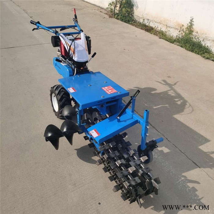 柴油手扶式挖槽机 山药种植刨沟机 手扶式开沟机图8