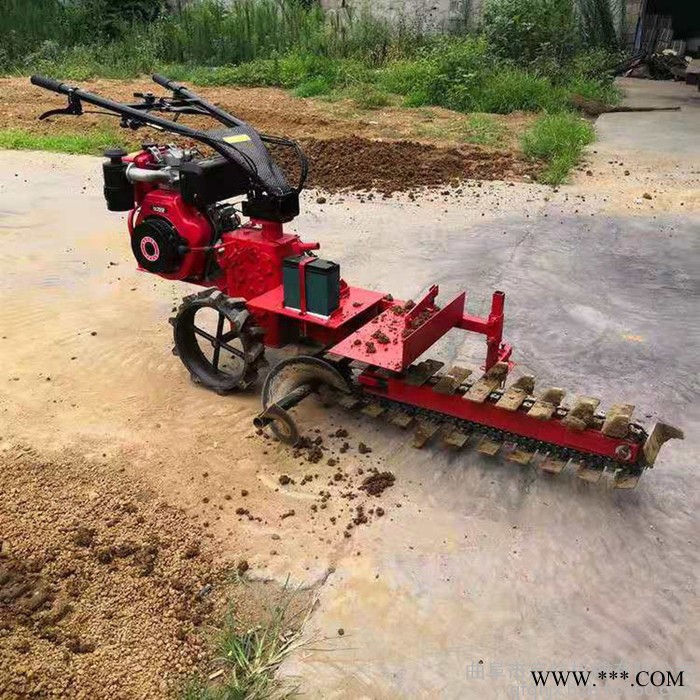 山药种植柴油开沟机 地下管道铺设挖槽机厂家  挖窝机图8
