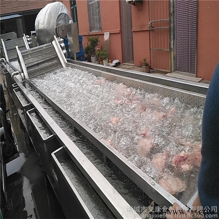 义康牌QX-3000型 海带喷淋气泡清洗机 生菜翻浪清洗机  山药鼓泡清洗流水线图3