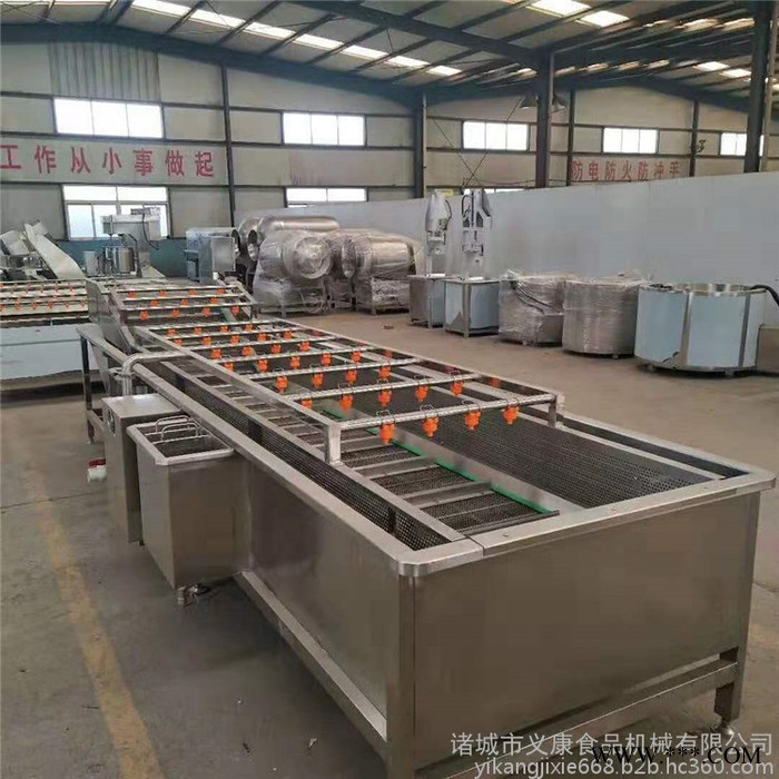 义康牌QX-3000型 海带喷淋气泡清洗机 生菜翻浪清洗机  山药鼓泡清洗流水线图4