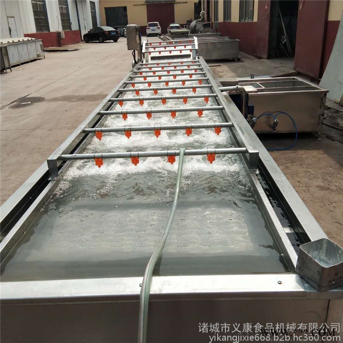义康牌QX-3000型 海带喷淋气泡清洗机 生菜翻浪清洗机  山药鼓泡清洗流水线图8