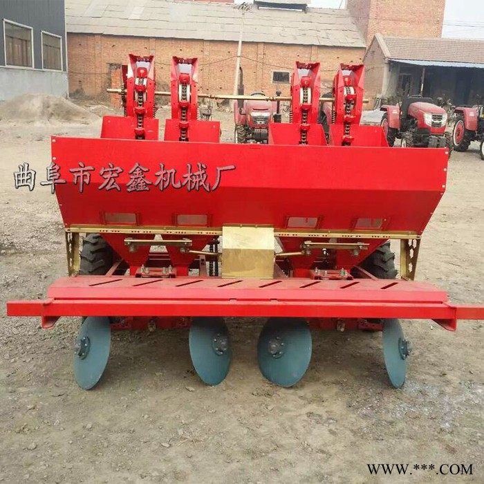 宏博 四行马铃薯播种机厂家 山药元胡播种机土豆种植覆膜施肥机图4