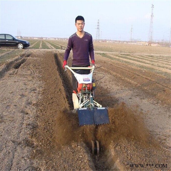 山药松土开沟机  186风冷柴油多功能微耕机 双速开沟培土机富兴图5