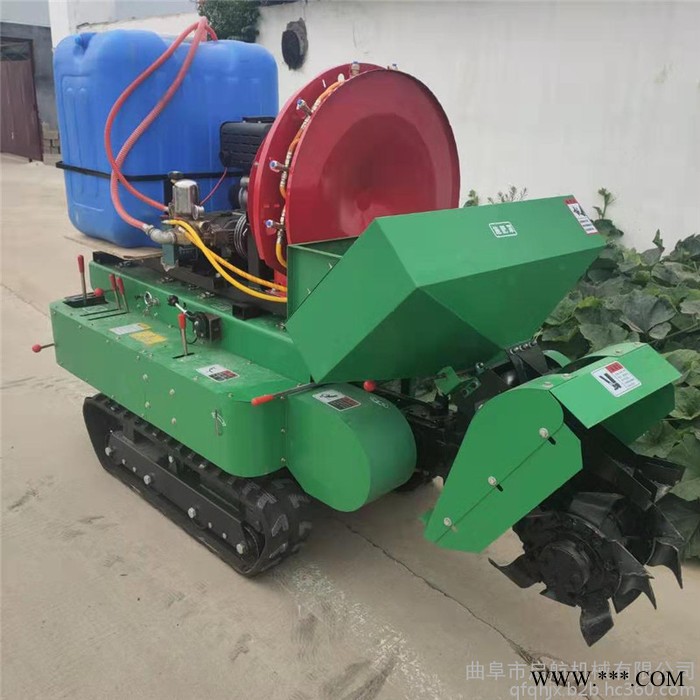 山药种植开沟机山东哪买 履带式开沟回填机 启航施肥回填机图6
