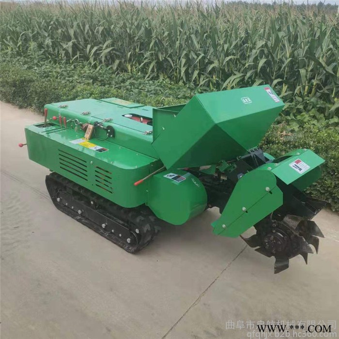 山药果园锄草机 柴油回填机价格 启航履带式深施土杂肥开沟机图6