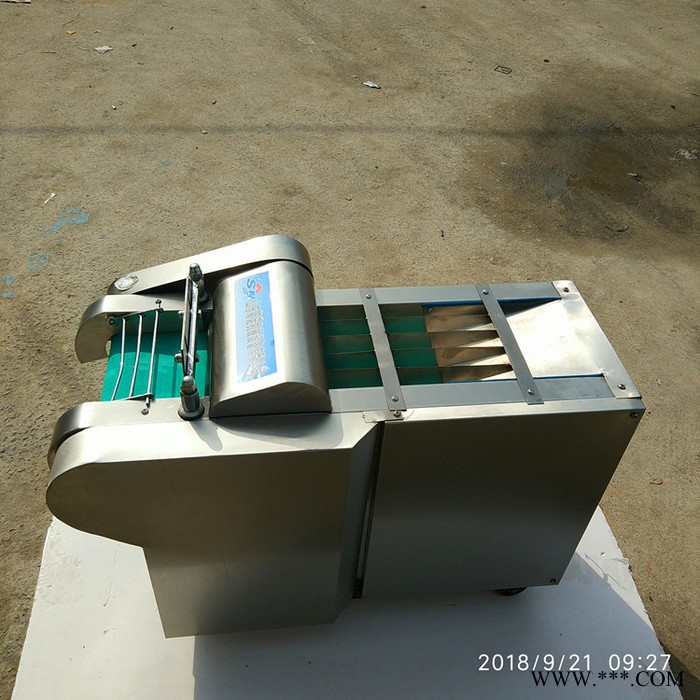 山药切丁切片机  萝卜白菜切丝机  葛根切丁现货   做陷切馅机操作视频图2