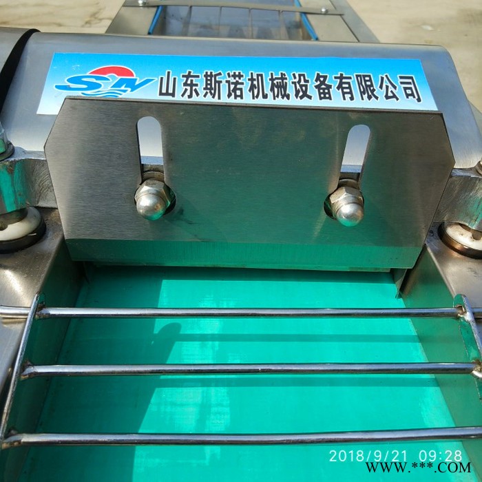 山药切丁切片机  萝卜白菜切丝机  葛根切丁现货   做陷切馅机操作视频图7