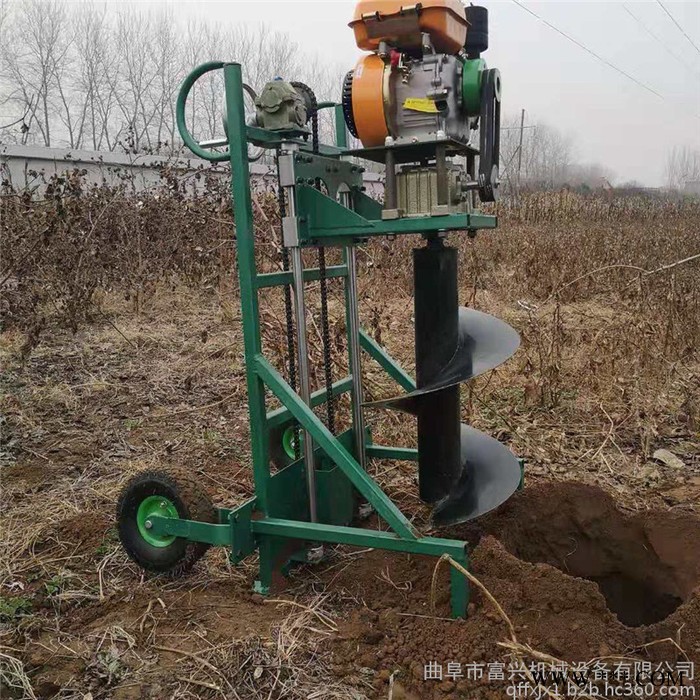 富兴 葡萄园栽柱子打洞机 手提式山药种植打眼机 旋转式植树打坑机参数图4