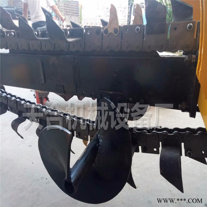 直销链条开沟机价格 岩石路面圆盘开沟机 拖拉机配套开沟器价格 天然气管道开沟机山药果园开沟机图4