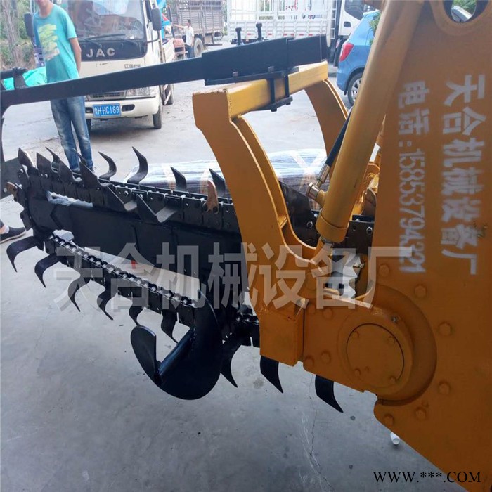 直销链条开沟机价格 岩石路面圆盘开沟机 拖拉机配套开沟器价格 天然气管道开沟机山药果园开沟机图3