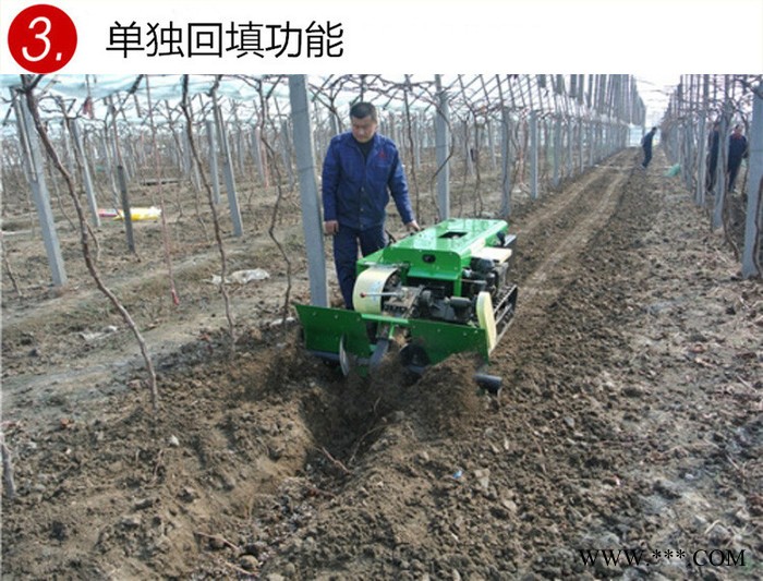 新型山药起垄机 菜园农家肥回填机 柴油大马力旋耕机富兴图6