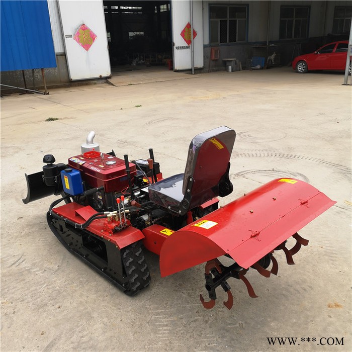 省时好用的柴油履带旋耕机 座驾式果园开沟机 山药起垄回填机图3