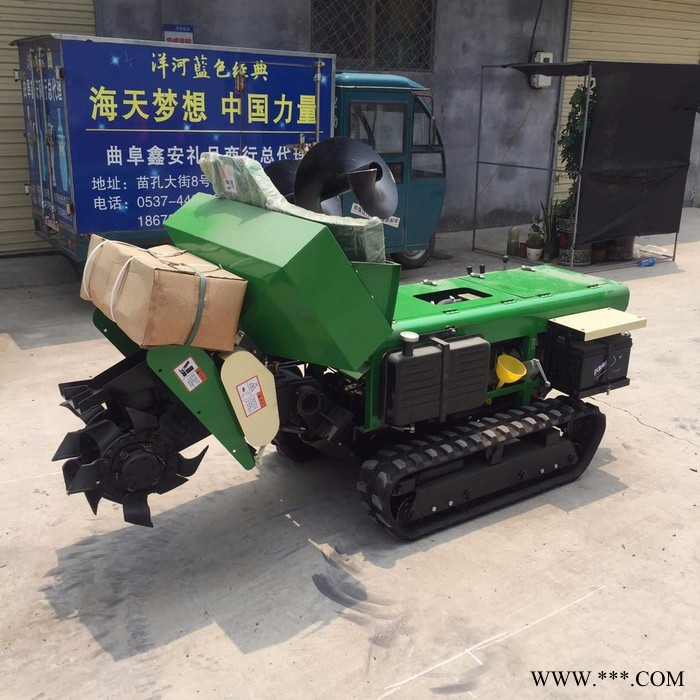 丘陵开荒犁地旋耕机  蔬菜大棚履带回填机 山药种植链条开沟机价格图6