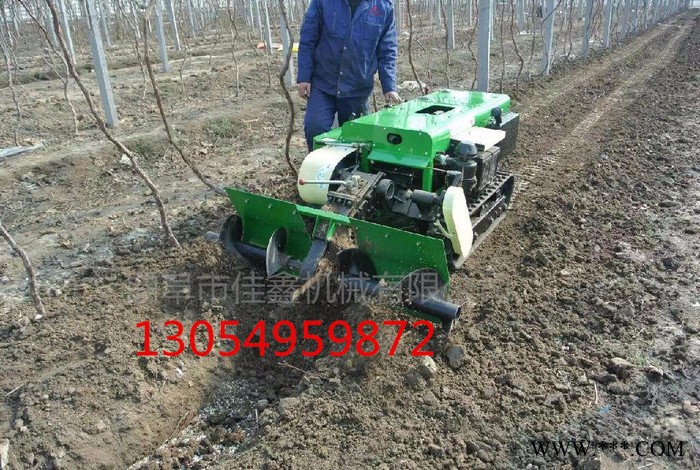 丘陵开荒犁地旋耕机  蔬菜大棚履带回填机 山药种植链条开沟机价格图3