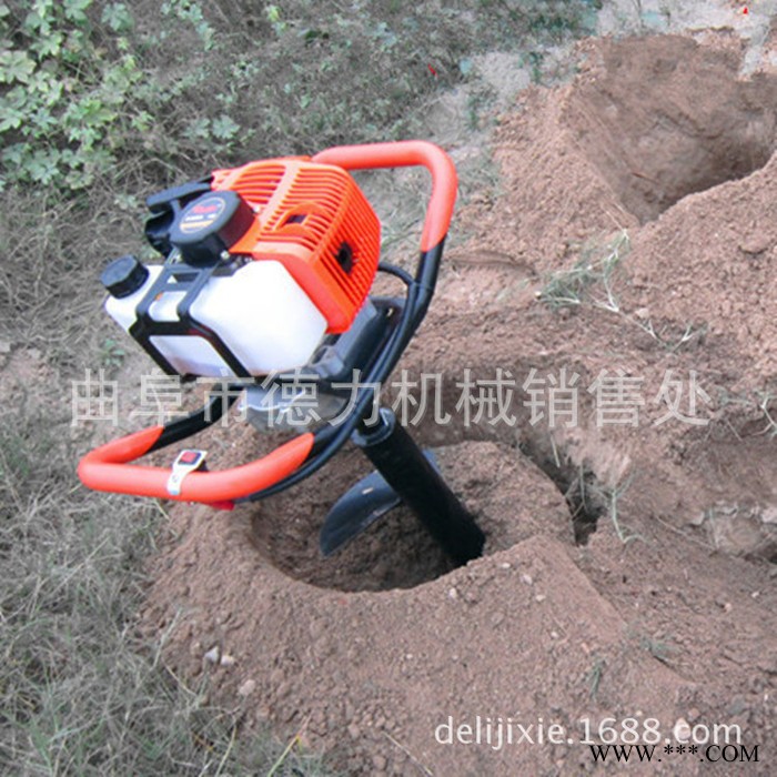 农用植树汽油挖坑机 篱笆埋桩机 家用小型山药种植打孔机图4