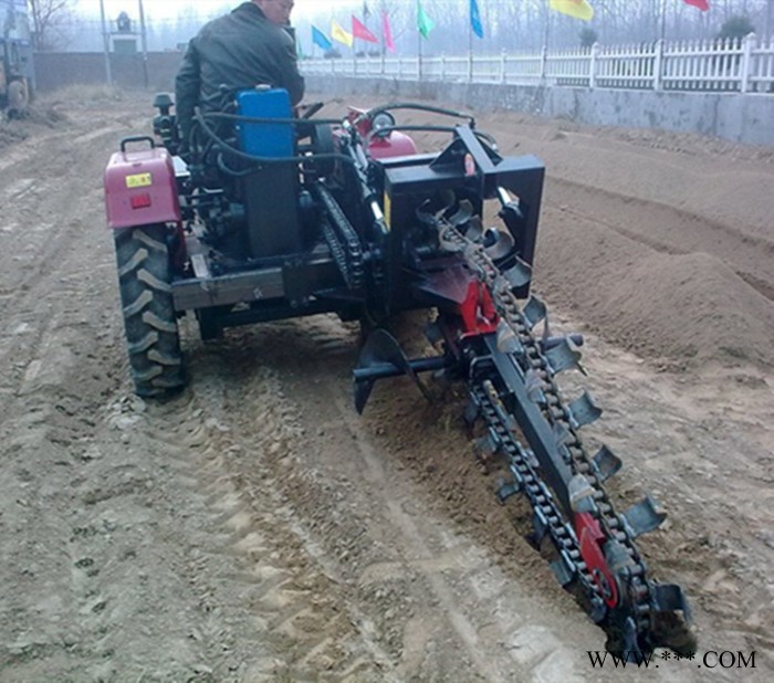 富田 工程用链条开沟机 自来水管道水泥开沟机 山药种植开沟机图2