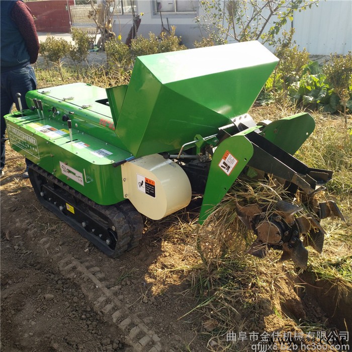 金佳山药果园起垄开沟机 加厚履带施肥开沟机 柴油会填土机价格图5