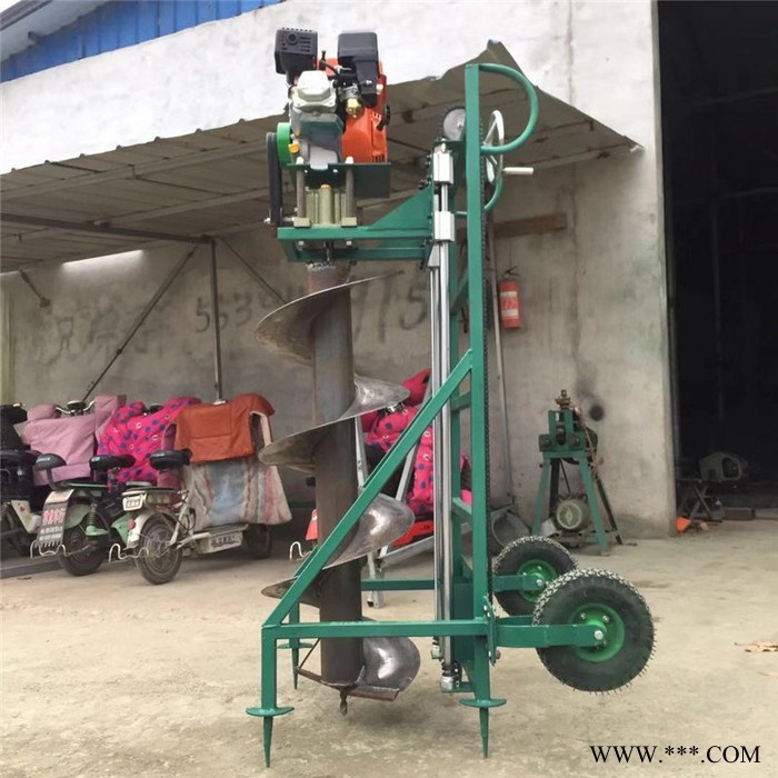 大棚茶园立柱打眼机 种树打孔机冻土挖坑机 山药种植挖坑机图8