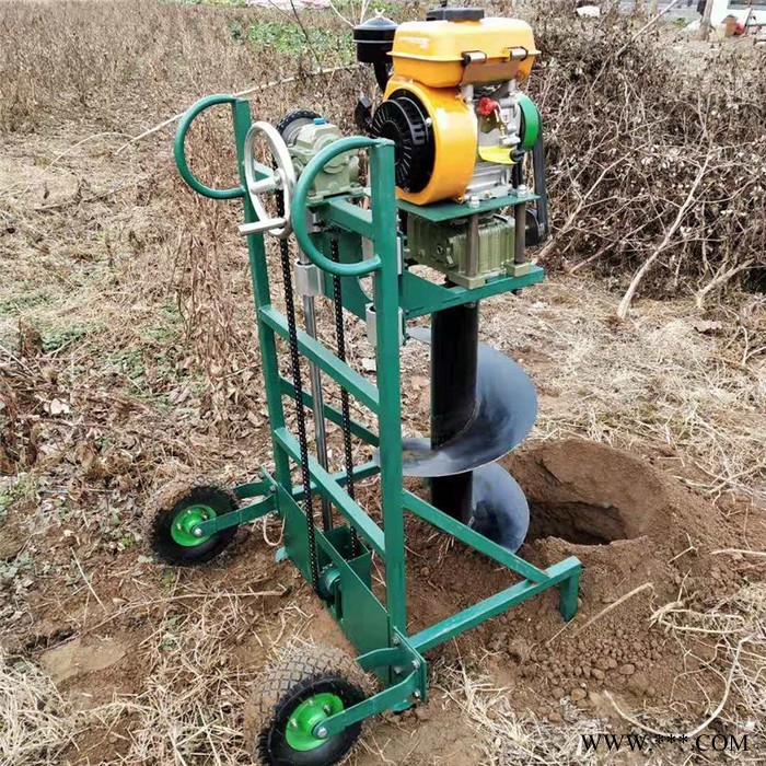 大棚茶园立柱打眼机 种树打孔机冻土挖坑机 山药种植挖坑机图6