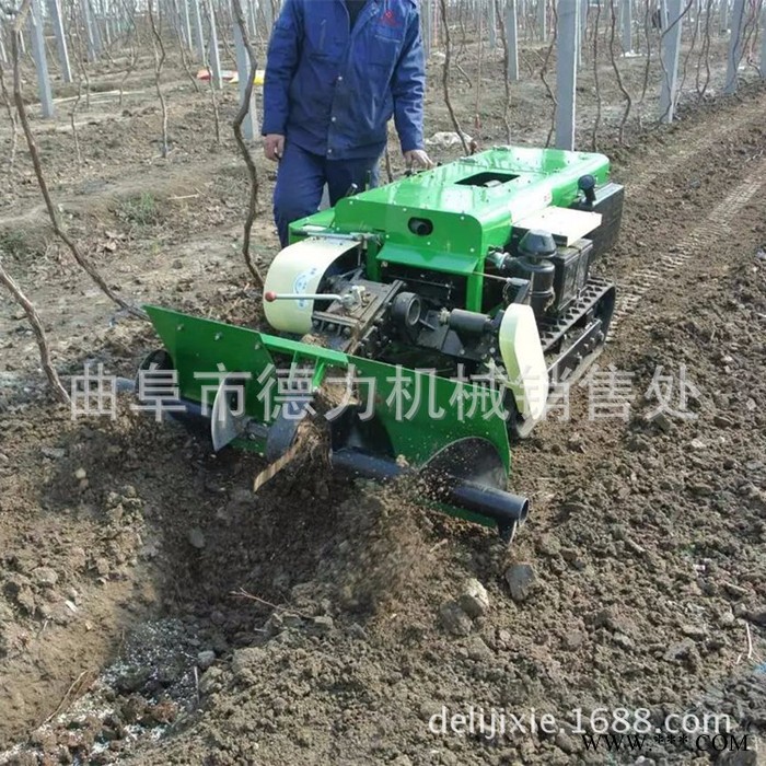 山药葡萄园专用履带式施肥开沟机 自动回填大棚植物施肥机 实用图2